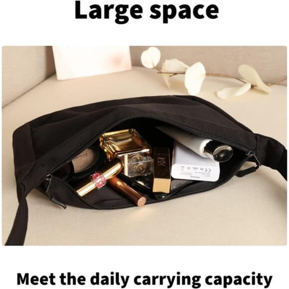 Small Sling Crossbody Bag for Women Men Trendy, Mini Crescent Bag with Strap - Picture 6 of 7